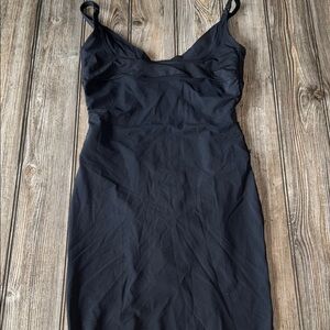 Flexees shape wear large black slip dress stretch like new adjustable